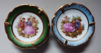 Vtg Limoges France Miniature Plates Fragonard Courting Couple