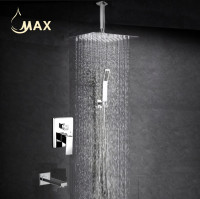 MAX Ceiling Tub Shower System Three Functions With Valve Chrome