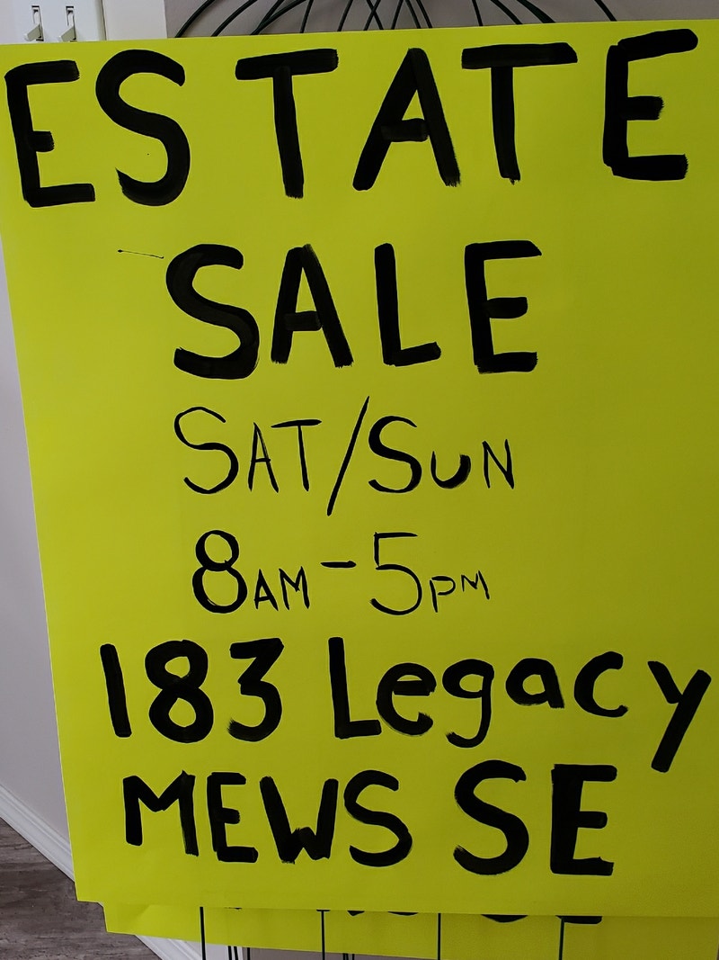 Estate Sale 183 Legacy Mews SE Garage Sales Calgary Kijiji