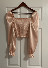 Elegant pink blouse, size S. $20