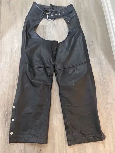 Women’s Leather Motorcycle Chaps - size small, View more