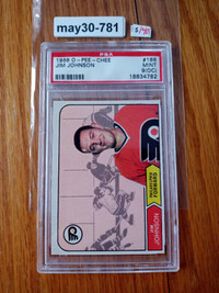 1968-69 1968 OPC O-Pee-Chee 186 Jim Johnson Rookie PSA 9 Mint