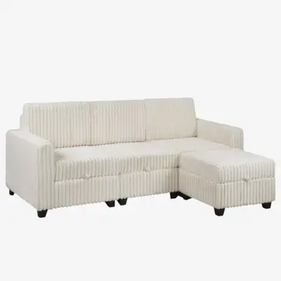 New Stylish Sectional Sofa With Reversible Ottoman Clearance, View more