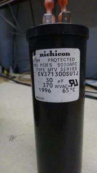 HVAV capacitors 30uF 370V made by NIchicon