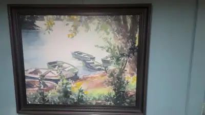 Painting with Wood frame, View more