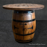 Authentic Barrel Table Cabinet 