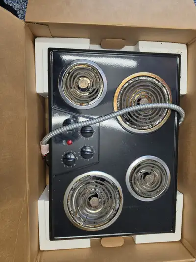 GE 30" Built-In Electric Cooktop (4 Coil Elements) – Black, View more