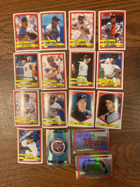 1989 Detroit Tigers Panini baseball sticker team set (16)