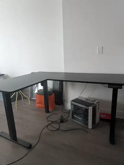VIVO Corner Standing Desk, 63 x 47 inch Reversible L-Shaped, View more