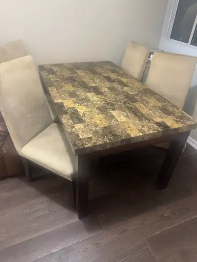 Dinning table set with 6 dining chairs in great condition ! $100, View more