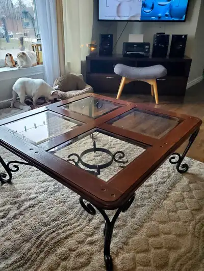 Wrought Iron Coffee table set, View more