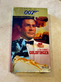 Sealed VHS 007 Goldfinger Sean Connery Video Cassette Tape