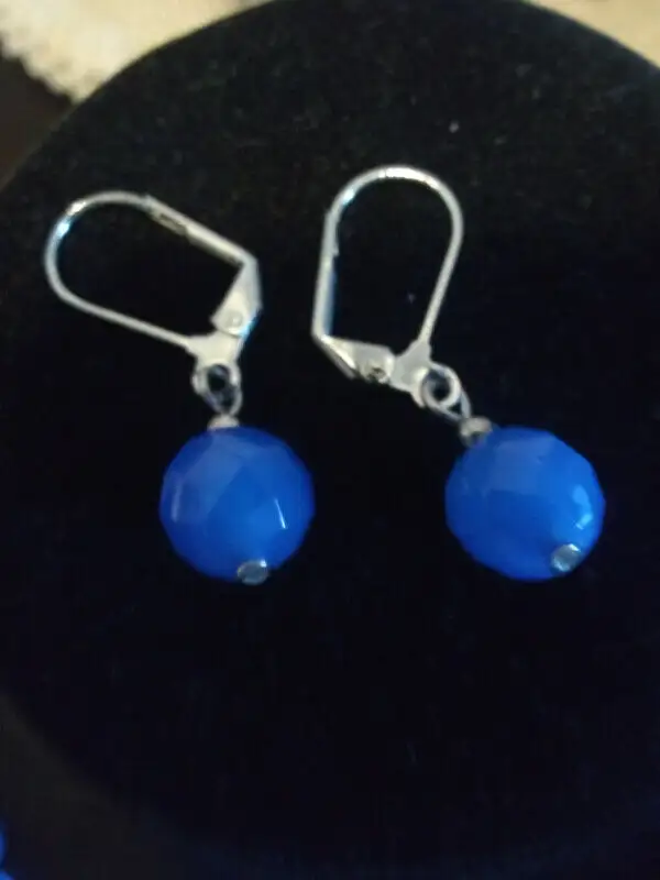 BLUE CALCEDONY NECKLACE/ EARRINGS62863267419905124