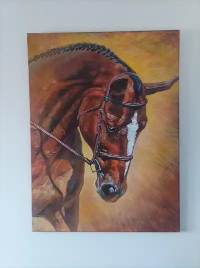 Horse Hands Painting oil on canvas 40 by 30"