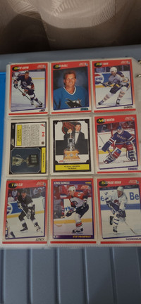 Lot de cartes de hockey Score.