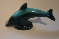 Vintage Rare Miniature Blue Mountain Pottery Dolphin Figurine