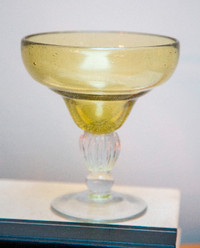 Vintage Hand Blown Margarita Glass (Please Read Ad)