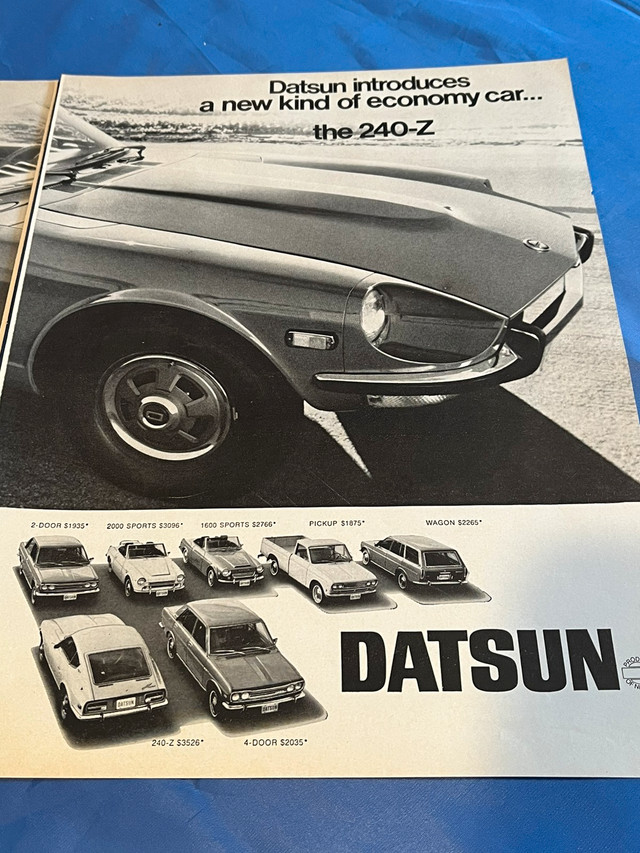1970 Datsun 240-Z, 2000 Sport, 1600 Sport Original Ad in Arts & Collectibles in Calgary - Image 2