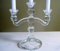 Crystal candle holder for sale.