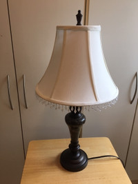 Lamp 27” brown ceramic lamp with lampshade - $35