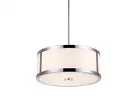 Reduced! NEW 16" Chrome and Glass Pendant Light