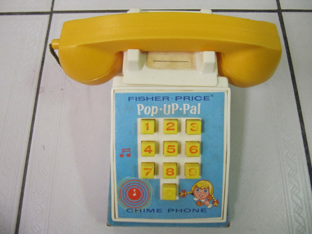 Vintage Fisher Price Model 150 Pop Up Pal Chime Phone Circa 1968 in Arts & Collectibles in Mississauga / Peel Region