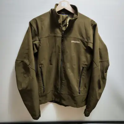 Patagonia Soft Shell Zip Up Jacket Coat Olive Green【Mens SMALL】, View more