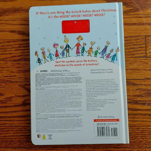 DR SEUSS'S THE SOUNDS OF GRINCHMAS BOOK in Children & Young Adult in City of Toronto - Image 3