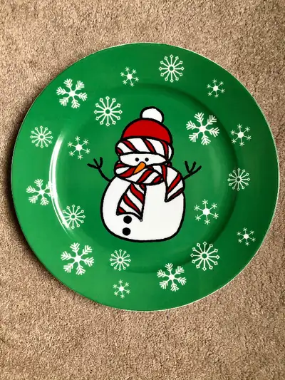 Snowman Platter, never used (Brampton), View more