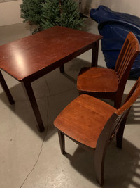Pottery Barn Solid Wood Kids Table and Chairs