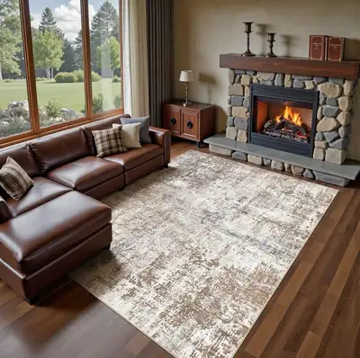 Used (6-B9) Distressed Area Rug 10X12 feet, View more