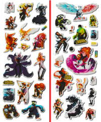 3D puffy Stickers LEAGUE OF LEGENDS  superheroes