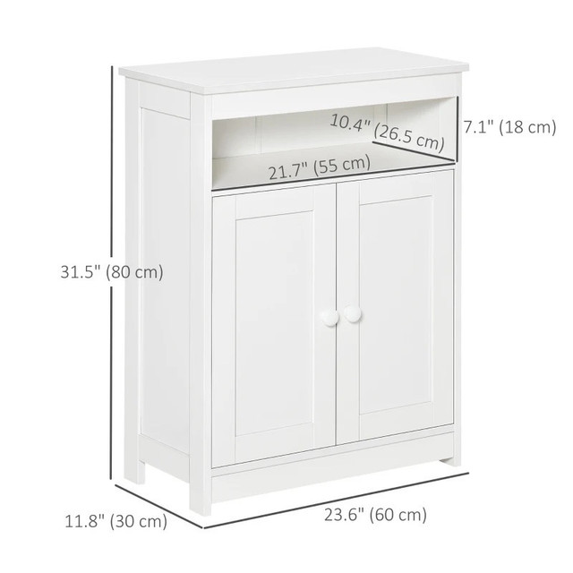 Accent Cabinet, Wood Free Standing Storage Organizer with Double in Bookcases & Shelving Units in Markham / York Region - Image 2