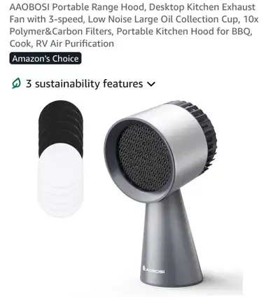 New AAOBOSI Portable Range Hood Fan, View more