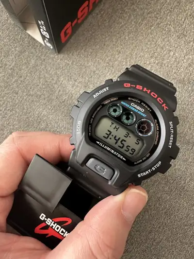 Casio G-Shock DW6900-1V, classic G-Shock brand new in box. Newer version with the LED backlight Purc...