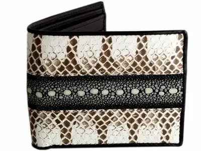 Brand new exotic Wallet Stingray Snakeskin for sale Genuine Snake Skin 100 % original 9.5 cm x 11.5...