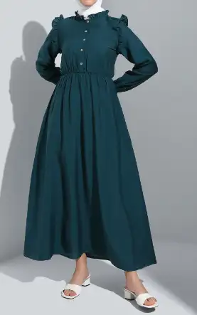 Modest Dress Emerald Green Long Sleeve Brand New