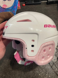 Bauer lil sport hockey helmet with cage 