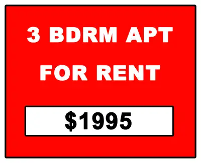 3 BEDROOM APT FOR RENT (Downtown)