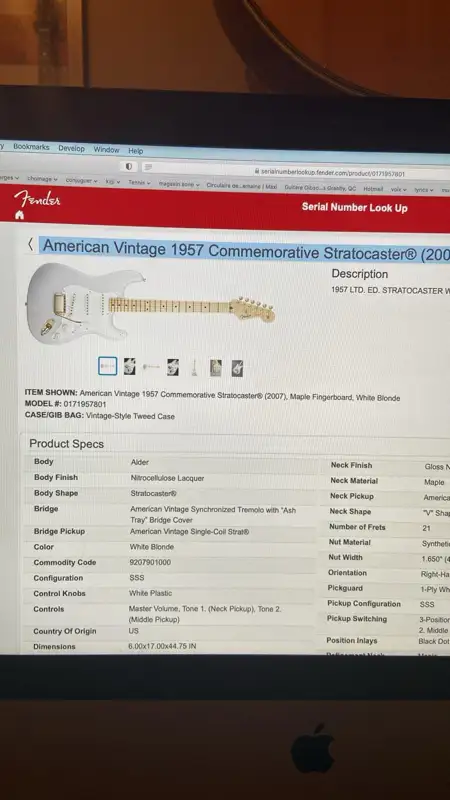 Fender 50th Anniversary American Vintage '57 Stratocaster in Guitars in Ottawa - Image 11