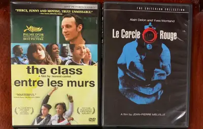 LE CERCLE ROUGE Criterion Collection = $35 THE CLASS = $5 DVDs & original packaging are in very good...