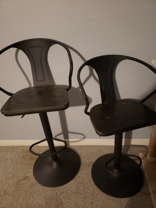 Swivel Chairs for Island Black with wooden seat Chairs & Recliners