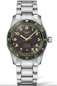 Longines 42 GMT Zulu Time - Rare Green on S.Steel bracelet