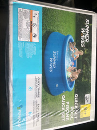 Summer waves quick set inflatable 8 ft pool new in box  