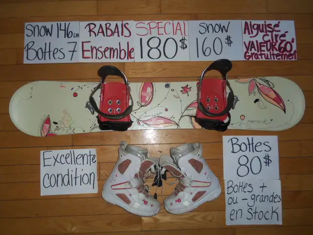 Équipements de snowboard planche a neige snow in Snowboard in Drummondville - Image 8