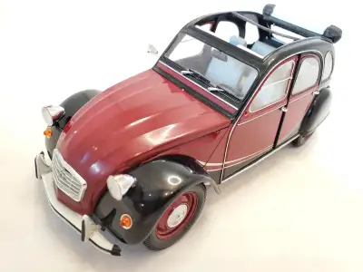 Rare 150 111501 Paul's Model Art 1:18 Diecast Minichamps 1981 Citroen 2CV Charleston Black Burgandy...