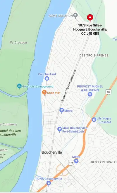 Condo 4 1/2 meublé à louer à Boucherville de juillet 2025 à oct