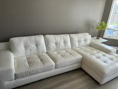 Natuzzi Canadian Leather Sectional Sofa for Sale, View more