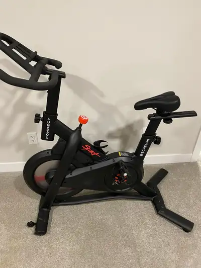 Great frictionless exercise/spin/stationary bike with plenty of adjustments for any rider. Gently us...