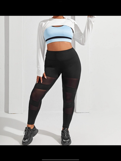 Plus size 1pc solid super crop sports tee, View more